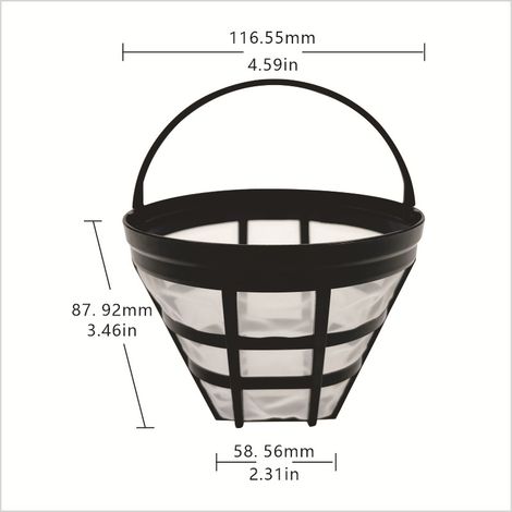 Kaffeefilter mit Griff, FDA-zugelassene Teekanne, Wasserreiniger, Kaffeemaschinenfilter, Trichter, Kaffeefilter.