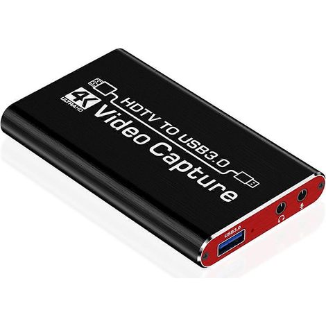 Carte d'acquisition vidéo 4K/1080p HD, boîtier d'enregistrement pour caméra HDTV compatible USB 3.0, enregistreur de diffusion en direct pour PC (1/5)