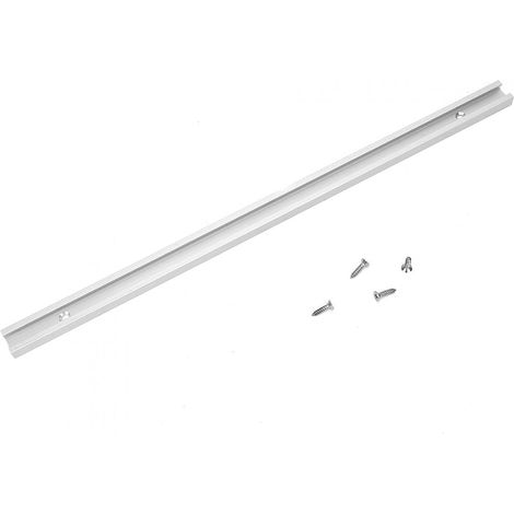 Mitre à rainure en T, alliage d'aluminium sans trous Pince de rail à onglet en T Connecteur à rainure en T Routeur Établi Outil de travail du bois Fente de fixation à vis (0.3M en forme de T) (1/5)