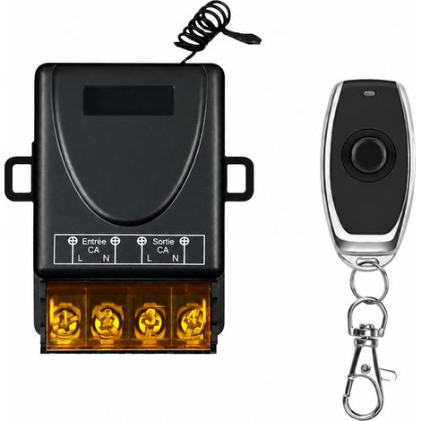 Interrupteur récepteur sans fil 220V 30A avec 1 télécommande 1 réf 0955 90 g – Livraison gratuite