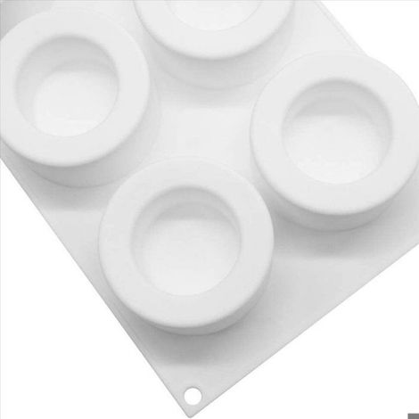2X 6 Compartiments Silicone Tasse de Pudding Moule à Gâteau Dessert FrançAis Gâteau à la Mousse Bricolage Moule de Cuisson (1/5)