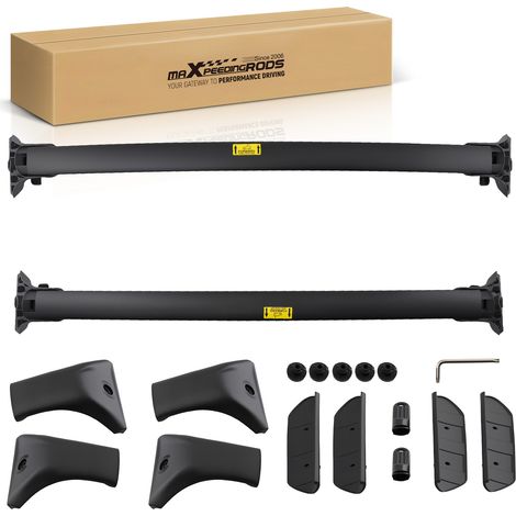 Cross Bars Roof Rail Rack For Mitsubishi Outlander 13+ 165lbs/75 KG Black (1/5)