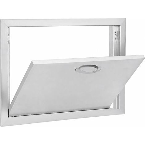 Porte d’Armoire Extérieure en Acier Inoxydable 304 pour Cuisine BBQ, 67 × 49 cm, Ventilation et Fermeture Magnétique (1/5)
