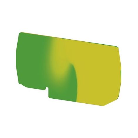 Plaque d'extrémité vert/jaune pour borne à ressort 16mm² type PushFit - IMO