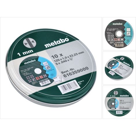 METABO Satz=10xTrennscheiben SP 125x1,0x22,23 Inox, TF 41 (616359000) (1/5)