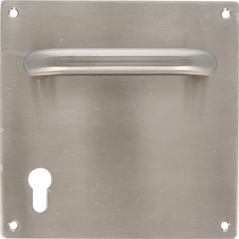AMIG Poignées sur plaque à cylindre 3CB 180 x 180 mm Acier inoxydable AISI 304 Mat (1/5)