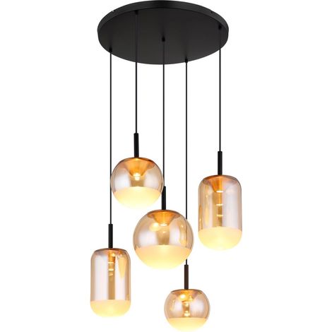 Globo - hängeleuchte - SEVERIN - bernstein - glas - Ø 71cm - LED (1/4)