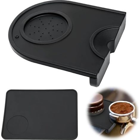 Lot de 2 tapis de tamper à café en silicone antidérapant pour porte-filtre Barista - Pour bar, cuisine, café (1/5)