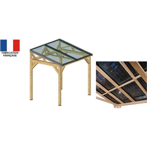 Tettoia Carport THT con impianto Fotovoltaico Wattoit 1kW Monofalda 191x243