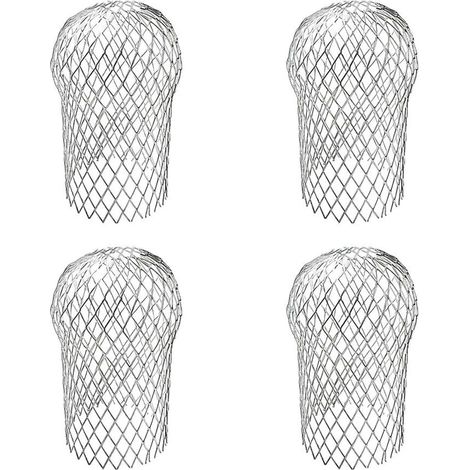 Un jeu de 4 filtres de drainage, en alliage d'aluminium, convient aux tuyaux de drainage d'un diamètre de 3 à 10 centimètres.