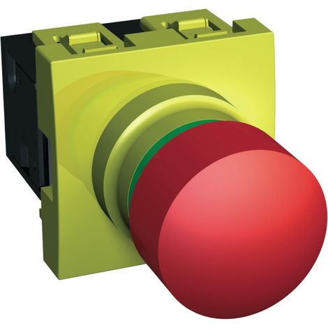 Unica - coup de poing arrêt d'urgence tourner 1/4 de tour - 10 A - NF + NO (ALB45033)