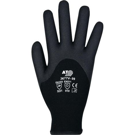 ASATEX guantes de protección contra el frío negros talla 9 - 3677V/9