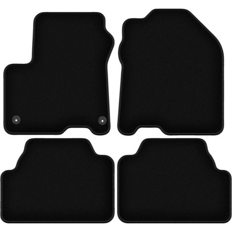 Alfombrillas de terciopelo negro BASIC para Hyundai Kona EV/Crossover eléctrico (2017-) (1/5)