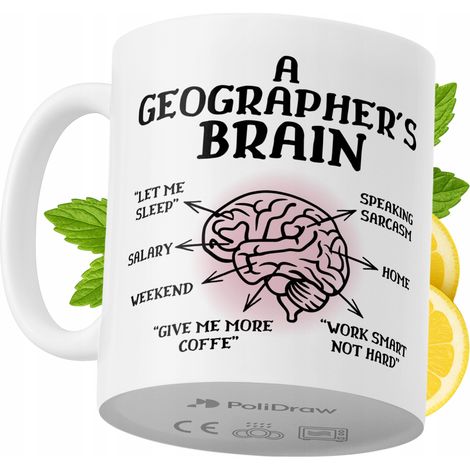 Taza de café/té divertida y humorística para geógrafos. Taza con diseño gráfico y texto gracioso para cumpleaños, santos y días festivos. Taza premium para ocasiones especiales en casa, la oficina o e (1/5)