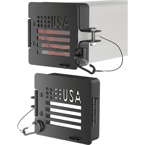 Tapones de aluminio Irovami para parachoques de autocaravanas  Juego de 2 piezas, 10 cm, acabado negro – Resistente a la corrosión, almacenamiento de manguera de drenaje