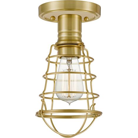 Elstead Quoizel Mixon Plafoniera semi-incasso in ottone spazzolato (1/5)