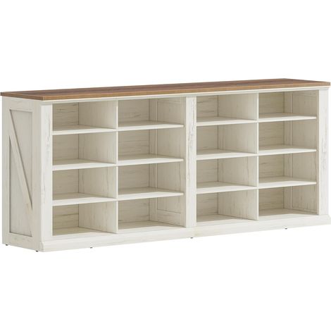 Banc à Chaussures, Banc avec Espace de Rangement16 Compartiments (1/5)