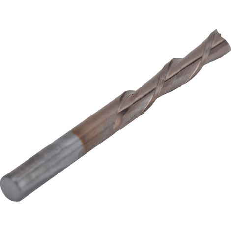 Doppelschneider-Schaftfräser aus Wolframstahl für CNC-Fräsmaschinen, ideal für die Bearbeitung von Nylon, Harz, ABS, Acryl und PVC (6 x 6 x 32 x 70 mm). (1/5)