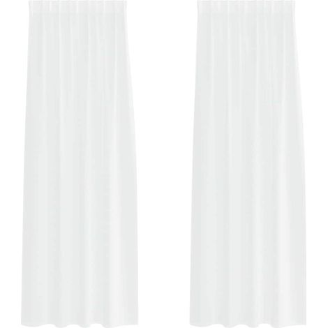 Maison Exclusive - Tenda in Velo con tende 2 pcs Bianco 225 x 140 cm Poliestere