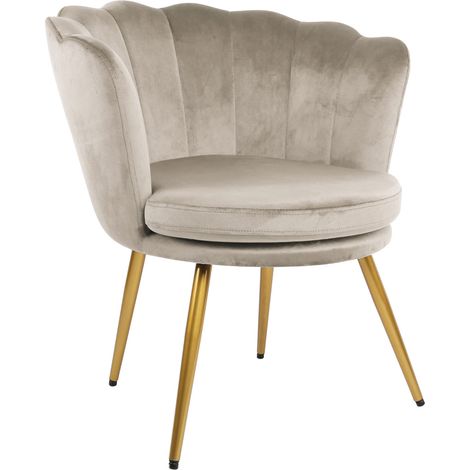 Genesis FLORA Petal Back Scallop Chair - Taupe (1/5)