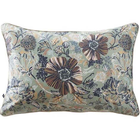 Coussin déhoussable 40 x 60 cm "Isaline" Velours imprimé l'Effet Papillon - - (1/5)