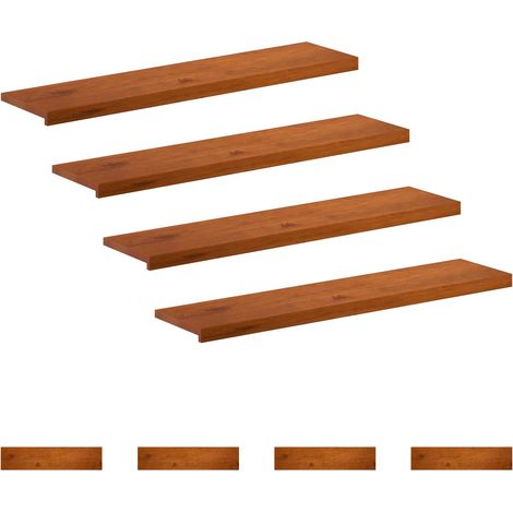 Nez de marche 8 pièces 120 x 25 x 2 cm Marron vidaXL