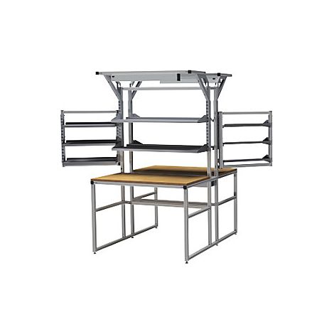 Banco de trabajo workalu® de aluminio con estructura modular 