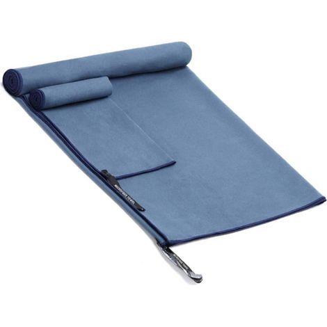 Serviette Rafraîchissante Douce en Microfibre à Séchage Rapide, pour Sport, Fitness, Plage, 15,7 X 31,5 Pouces (Bleu foncé) (1/5)