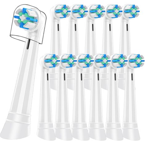 Brossettes Compatibles avec Oral-B iO pour Brosse à Dents Électrique, Lot de 12 (Blanches), Compatibles avec Oral-B iO 2/3/4/5/6/7/8/9/10, Poils Haute Densité, Nettoyage en Profondeur (1/5)