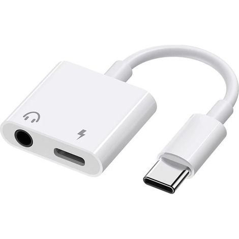 Adaptateur USB C vers prise jack 3,5 mm pour casque et chargeur, adaptateur 2 en 1 de type C vers prise audio auxiliaire avec PD 60 W, charge rapide, compatible avec iPhone 15 Pro Max, Samsung Galaxy (1/5)