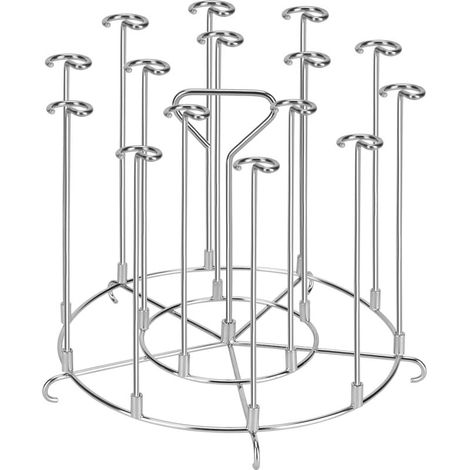 Support à Brochettes pour Friteuse sans Huile - L19.5 x H14.2 cm - Accessoire Air Fryer en Inox Compatible avec la Plupart des Friteuse Air Chaud 5.7 L ou Autocuiseurs - Grilles à Brochettes (1/4)