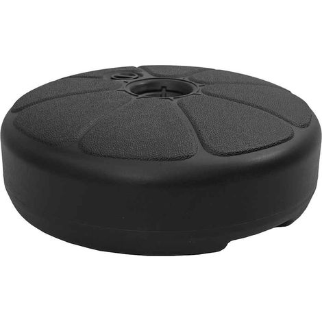 Maison Exclusive - Socle de parasol Rempli de sable/d'eau 15 L Noir (1/5)