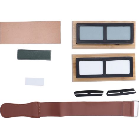 Kit professionnel 14 pierres à aiguiser 400/1000 3000/8000, ensemble complet d'affûtage pour couteaux, pierres à eau (1/5)