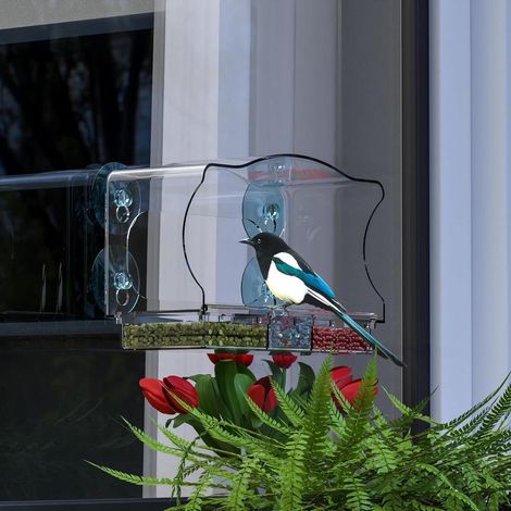 Rectangle Bird Cage Mount Feeder  Independent Packaging Universal Parrot Supply (1/5)