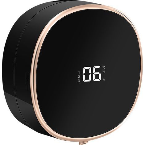Noir Distributeur de savon moussant automatique mural 300 ml, rechargeable, 3 réglages, détection de température (1/4)