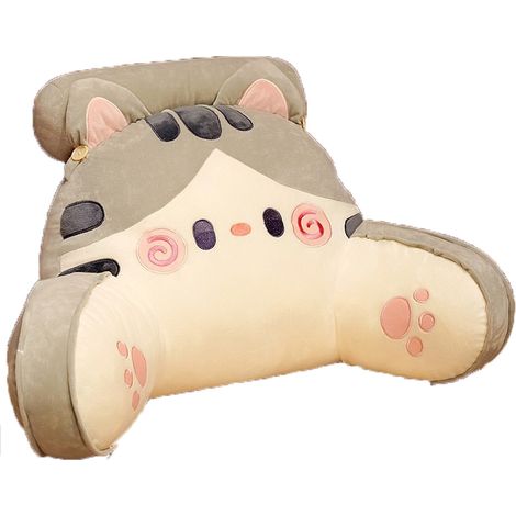 Oreiller Gray Bell Cat – EINNENFFER – Confort moelleux avec housse amovible et poche latérale, durable et polyvalent (1/5)