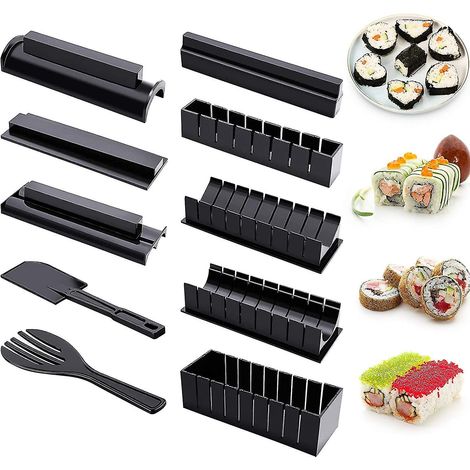 CREA Sushi Making Kit For Beginners,10 Pieces Plastic Sushi Maker Tool (1/4)