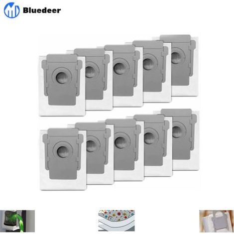 Paquet de 10 Sacs d'Aspirateur Compatibles avec iRobot Roomba i & s Series - Pour i17 i7 + i7Plus (7550) i3 + (3550) i4 + (4552) i6 + (6550) i8 + (8550) s9 + (9550) - Sacs de Déménagement de Saleté Au (1/5)