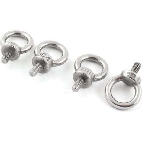 4PCS Silver Ton Edelstahl Drahtseil Ringschraube 6mm Gewinde (2adff35f79a6d5b6bca3e473c6b38124)