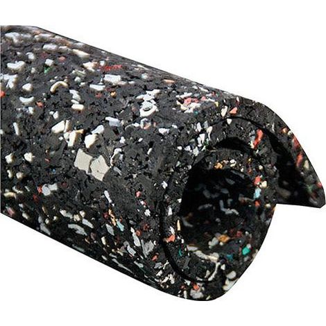 Anti fatiga Alfombra de goma/reciclaje de PU/PU. Negro - de color 10 mm. 1500 mm 5m