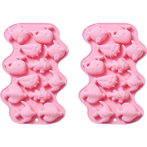 Moule En Silicone - Forme Animal Marin - Pour Biscuits Et Glaces - 2 Pièces (1/5)
