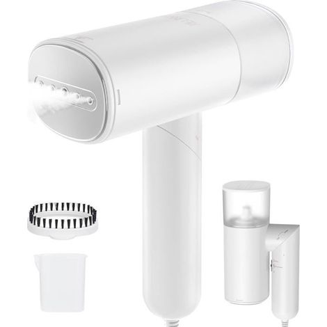 Défroisseur Vapeur Portatif 1200W Pliable Voyage Préchauffage 20s Réservoir 150ml 120V Blanc Pour Maison et Déplacements (1/5)