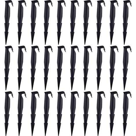 Set of 30 Stakes, 16mm Pipe Fixing, Robust Ground Anchoring, Drip Irrigation System, Outdoor Garden (1/5)