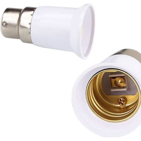 Adaptateur de douille B22 à E27, convertisseur de pied de lampe, adaptateur de douille d'ampoule, 15 pièces (1/4)