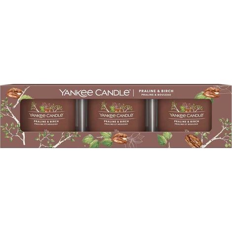 Coffret de 3 mini bougies praline et bouleau Yankee Candle de 3 x 37 g