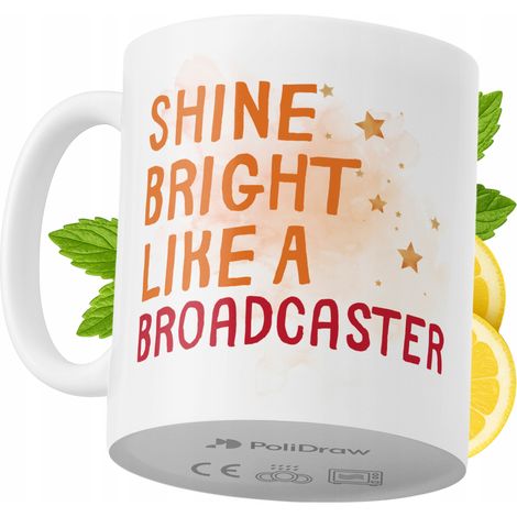 Taza de café/té divertida y humorística para locutor/a con diseño gráfico de texto gracioso. Taza para cumpleaños, santos, días festivos. Taza premium para ocasiones especiales en casa, oficina, traba (1/5)
