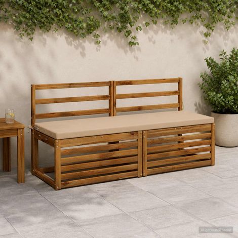 vidaXL 2-Piece Bench Cushions SOEST 2 pcs 100% Polyester Sand (1/5)