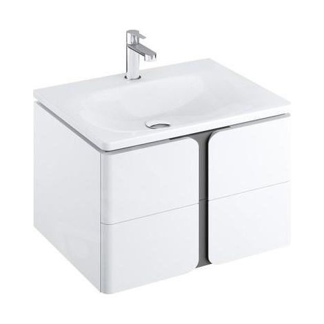 Ravak Balance - Meuble sous lavabo 800x500x465 mm, blanc/graphite X000001369 (1/5)