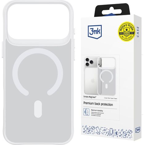 Apple iPhone 17 Pro - 3mk Smoke MagCase Blanc (1/5)