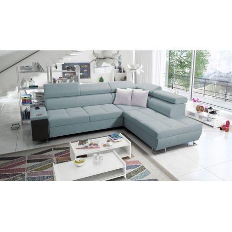 Multifunktionaler Eckschrank MORENA VII, Sawana Blaugrau Rechts (1/5)